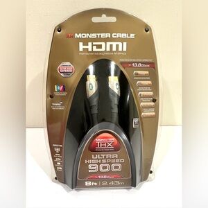 THX Gray HDMI Monster Cable 900 - Sealed - 8 Foot - Ultra High Speed